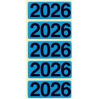 Bene Jaartal Etiketten 628985 Klevend 2026 Blauw 4,8 x 1,9 cm 100 Stuks