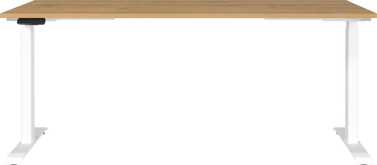 Bureau assis-debout GERMANIA Hauteur ajustable électriquement Rectangulaire Imitation chêne Grandson Piètement en T 1800 (l) x 800 (p) x 1200 (h) mm Aggloméré, Métal