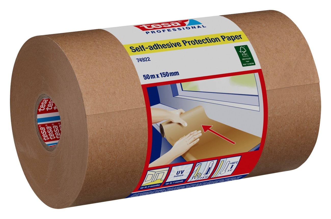 Ruban de papier kraft tesa Professional Autocollant 50 m x 150 mm