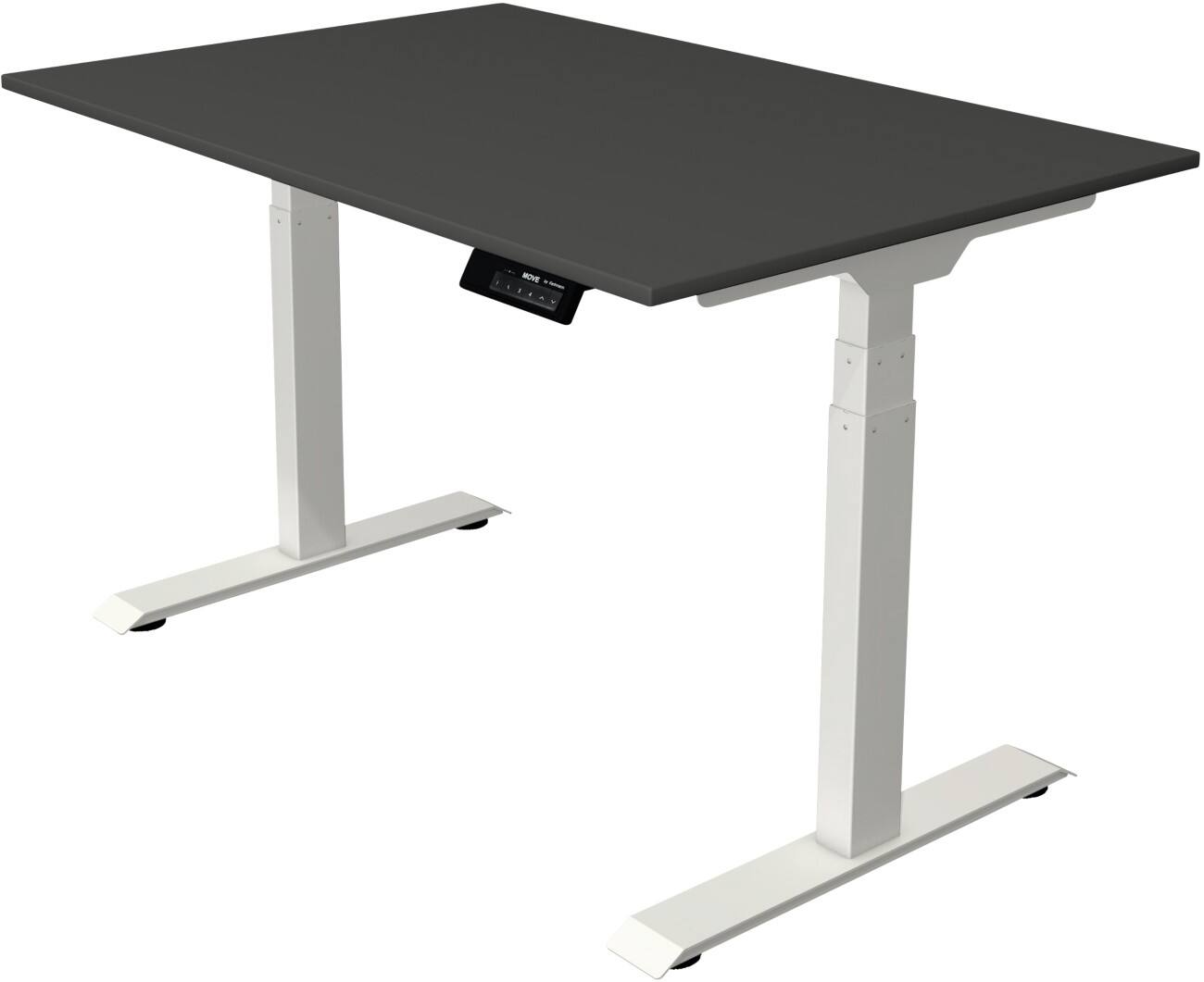 Bureau assis-debout Kerkmann Move 1 stable Hauteur ajustable électriquement Rectangulaire Anthracite T-Pied 1200 (L) x 800 (P) x 1270 (H) mm Acier, Aggloméré, Mélamine