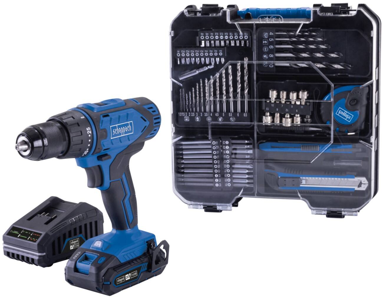 Perceuse scheppach IXES 20 V Brossé C-DTB74/1-X