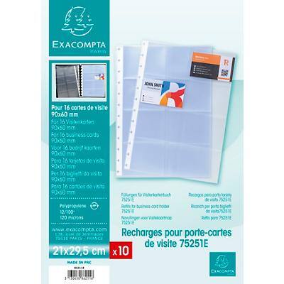 Pochettes pour cartes de visite Exacompta 86211E Transparent 22 x 5 x 30 cm 100 unités