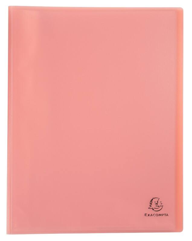 Livre de présentation Exacompta Chromaline Pastel A4 40 pochettes Corail 10 unités