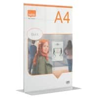 Nobo Premium Plus Displayframe A4 Vrijstaand 21,5 (B) x 9 (D) x 32 (H) cm Transparant