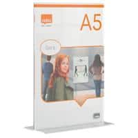 Porte-affiche Nobo Premium Plus A5 Autoportant 15,5 (l) x 9 (P) x 22 (H) cm Transparent