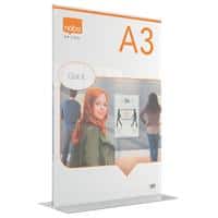 Cadre d'affichage Nobo Premium Plus A3 Autoportant 30,7 (l) x 9 (p) x 43,3 (h) cm Transparent