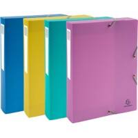 Exacompta Forever Young Archiefdoos 59190E A4 PP (Polypropeen) Elastiek 25 (B) x 4 (D) x 33 (H) cm Kleurenassortiment 40 mm 8 Stuks