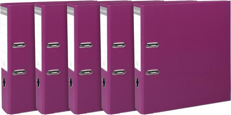 Classeur à levier Exacompta Large Prem'Touch A4 80 mm Fuchsia 2 Anneaux 53347SE Plastique  10 Unités