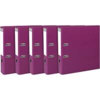 Classeur à levier Exacompta Large Prem'Touch A4 80 mm Fuchsia 2 Anneaux 53347SE Plastique  10 Unités
