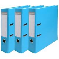 Classeur à levier Exacompta Large A4 75 mm Bleu clair 2 Anneaux 918412SE Carton, PP (Polypropylène) 12 Unités