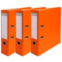 Classeur à levier Exacompta Large A4 75 mm Orange 2 Anneaux 918414SE Carton, PP (Polypropylène) 12 Unités