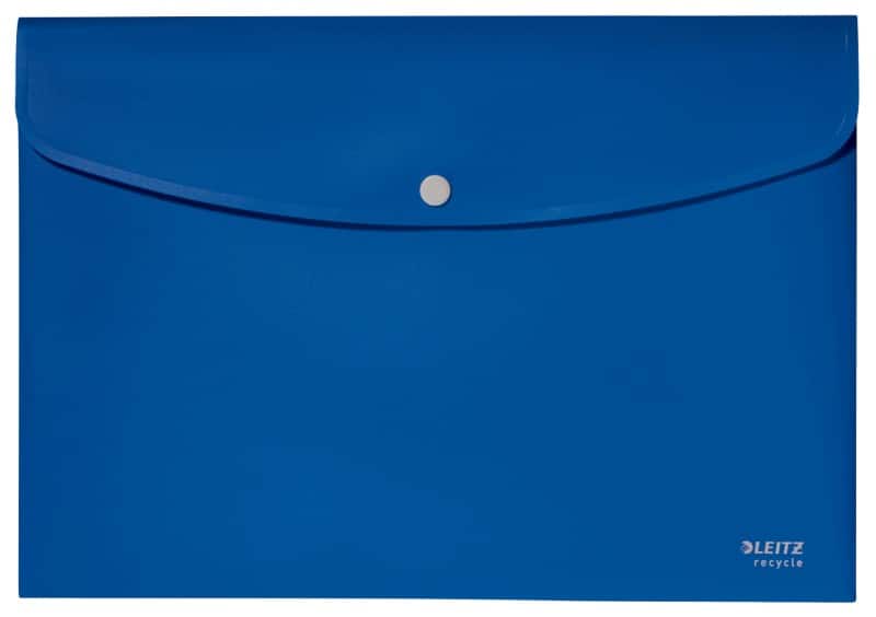 Porte-documents Leitz Recycle 46780035 A4 Caps Plastique Portrait et Paysage 31,3 (L) x 0,7 (P) x 23,5 (H) cm Bleu