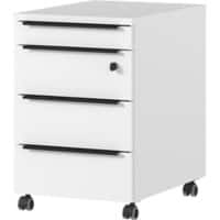Caisson mobile GERMANIA 4376-84 4 Tiroirs 420 x 600 x 630 mm Blanc