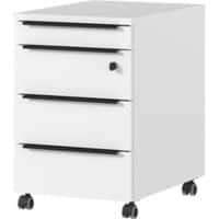 GERMANIA GW-Mailand Mobiel ladeblok Wit 4 Lades 420 x 600 x 630 mm