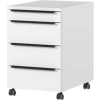 Caisson mobile GERMANIA GW-Mailand Blanc 4 tiroirs 420 x 600 x 630 mm