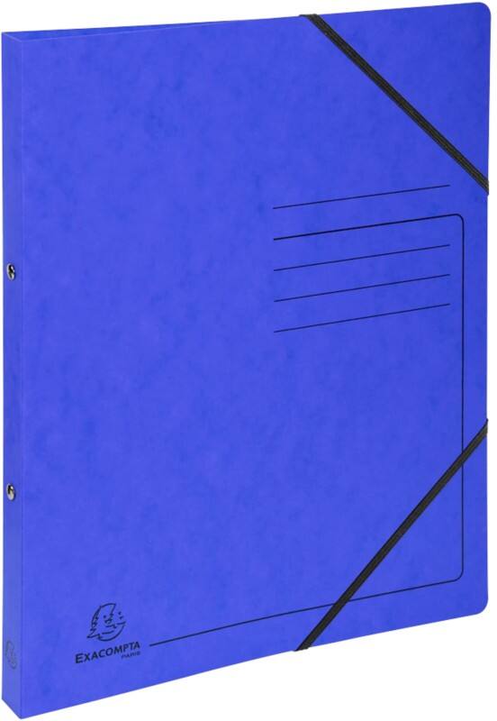 Exacompta Genuine Premium Pressboard 15 mm Ringband Gewafeld karton A4 2 Ringen Blauw 542552E 10 Stuks