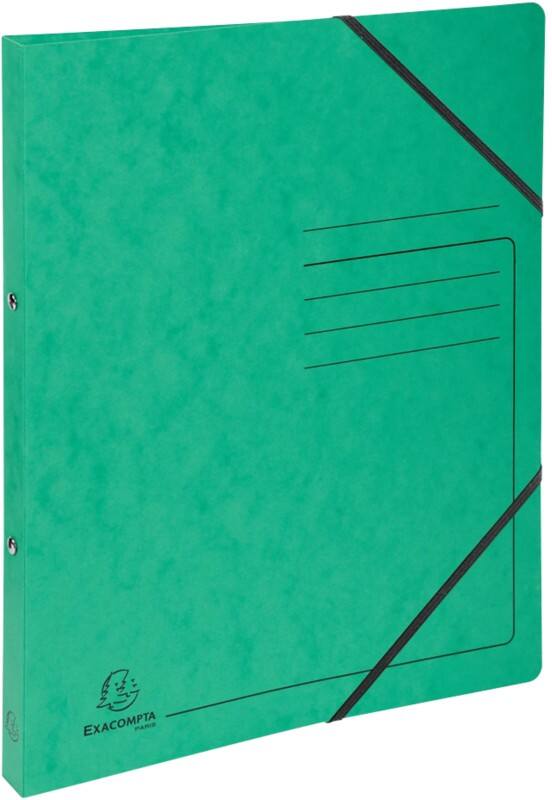 Exacompta Genuine Premium Pressboard 15 mm Ringband Gewafeld karton A4 2 Ringen Groen 542553E 10 Stuks