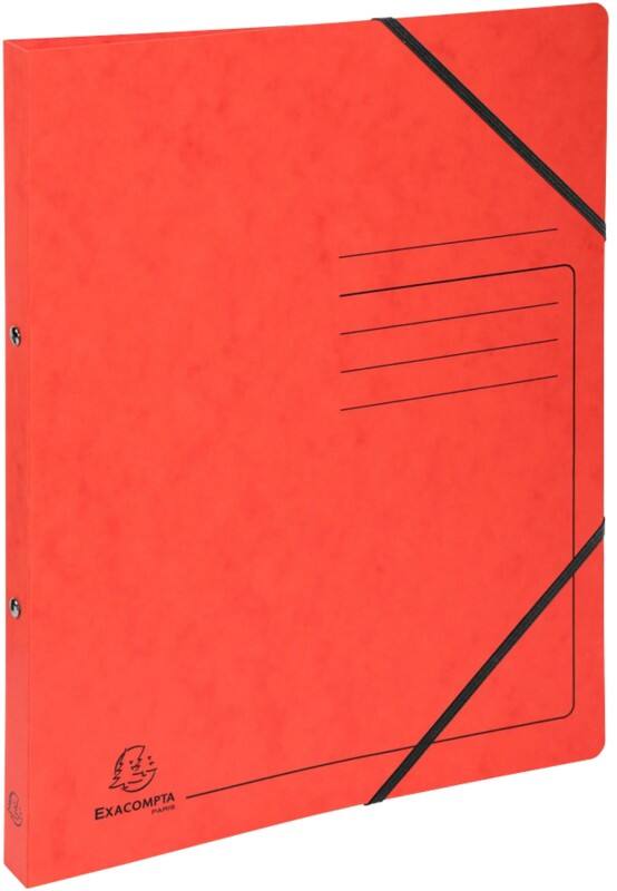 Classeur à anneaux Exacompta Genuine Premium Pressboard 15 mm Carton pressé marbré A4 2 Anneaux Rouge 542555E 10 Unités
