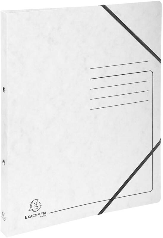 Classeur à anneaux Exacompta Genuine Premium Pressboard 15 mm Carton pressé marbré A4 2 Anneaux Blanc 542556E 10 Unités