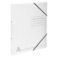 Classeur à anneaux Exacompta Genuine Premium Pressboard 15 mm Carton pressé marbré A4 2 Anneaux Blanc 542556E 10 Unités