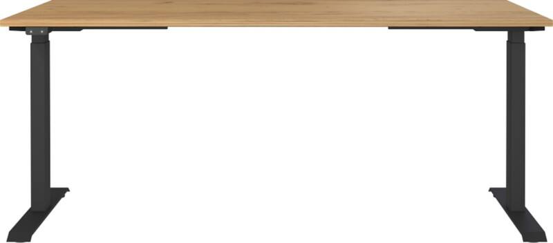 GERMANIA GW-Mailand Hoogteverstelbaar Zit-sta-bureau Beige T-Voet 1,800 (B) x 800 (D) x 1,200 (H) mm Spaanplaat, metaal