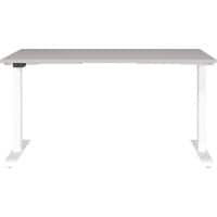 GERMANIA GW-Mailand Hoogteverstelbaar Zit-sta-bureau Metaal, spaanplaat Kasjmier, wit T-Voet 1,400 x 800 x 1.200 mm