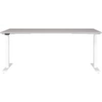 Bureau assis-debout GERMANIA Hauteur réglable Aggloméré, Métal Cachemire, blanc T-Pied 1800 x 800 x 1200 mm