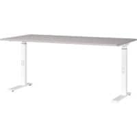 Bureau assis-debout GERMANIA Hauteur réglable Aggloméré, Métal Cachemire, blanc C-Pied 1600 x 800 x 910 mm