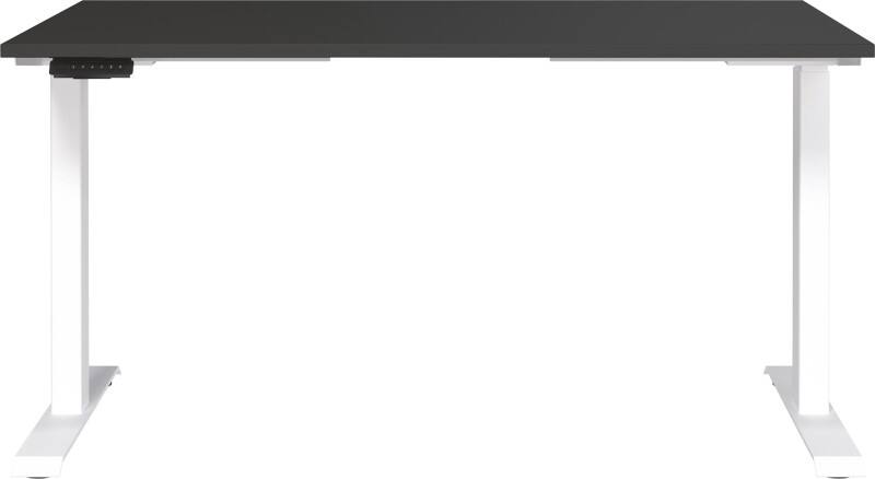 Bureau assis-debout GERMANIA GW-Mailand Hauteur ajustable Graphit T-Pied 1400 (L) x 800 (P) x 1200 (H) mm Aggloméré, Métal