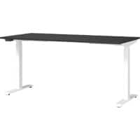 Bureau assis-debout GERMANIA GW-Mailand Hauteur ajustable Graphit T-Pied 1600 (L) x 800 (P) x 1200 (H) mm Aggloméré, Métal