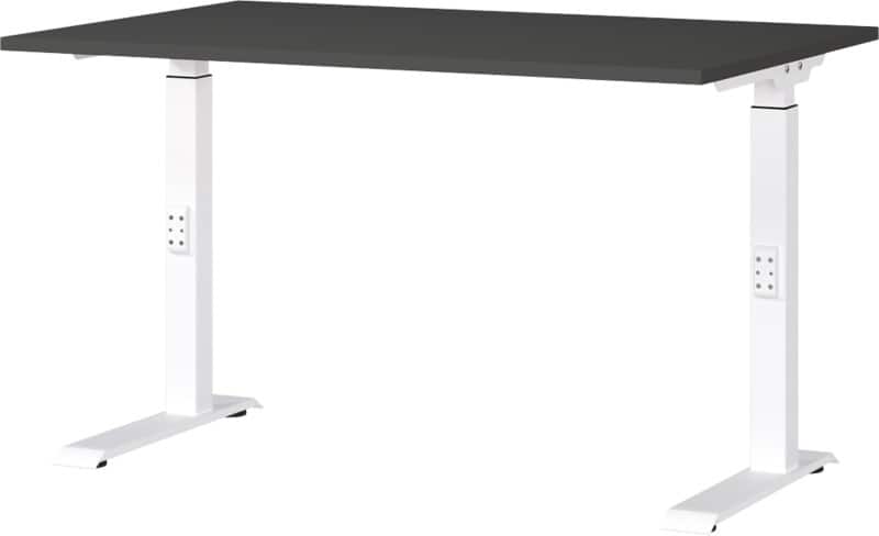 Bureau GERMANIA GW-Mailand Hauteur ajustable Graphit C-Pied 1200 (L) x 800 (P) x 910 (H) mm Aggloméré, Métal