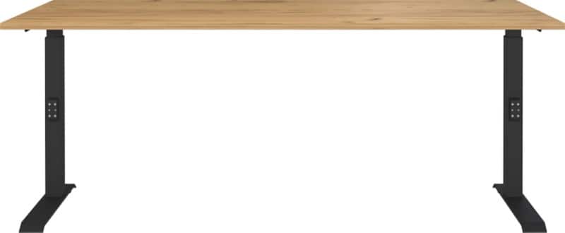 Bureau GERMANIA GW-Mailand Hauteur ajustable Brun Chêne C-Pied 1800 (L) x 800 (P) x 910 (H) mm Aggloméré, Métal