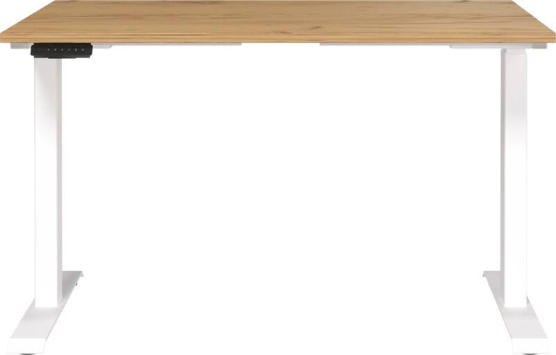 Bureau assis-debout GERMANIA GW-Mailand Hauteur ajustable Brun Chêne T-Pied 1200 (L) x 800 (P) x 1200 (H) mm Aggloméré, Métal