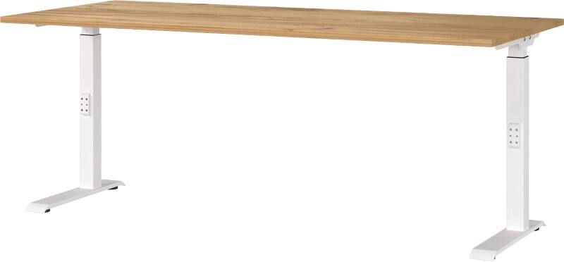 Bureau GERMANIA GW-Mailand Hauteur ajustable Brun Chêne C-Pied 1800 (L) x 800 (P) x 910 (H) mm Aggloméré, Métal