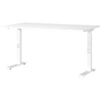 GERMANIA Hoogteverstelbaar Zit-sta-bureau Metaal, spaanplaat Wit C-Voet 1,400 x 800 x 910 mm