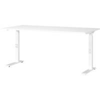 Bureau assis-debout GERMANIA Hauteur réglable Aggloméré, Métal Blanc C-Pied 1600 x 800 x 910 mm