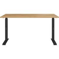 Bureau assis-debout GERMANIA GW-Mailand Hauteur ajustable T-Pied 1800 (L) x 800 (P) x 1200 (H) mm Aggloméré, Métal