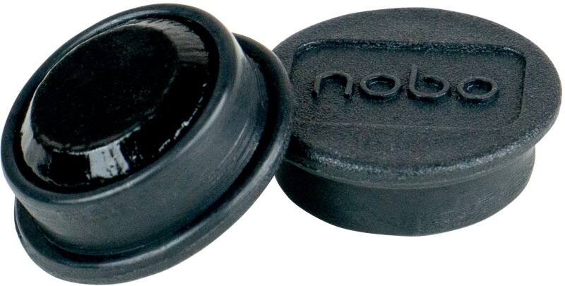Aimants pour tableau blanc Nobo 1915284 13 mm Rond Noir 10 unités
