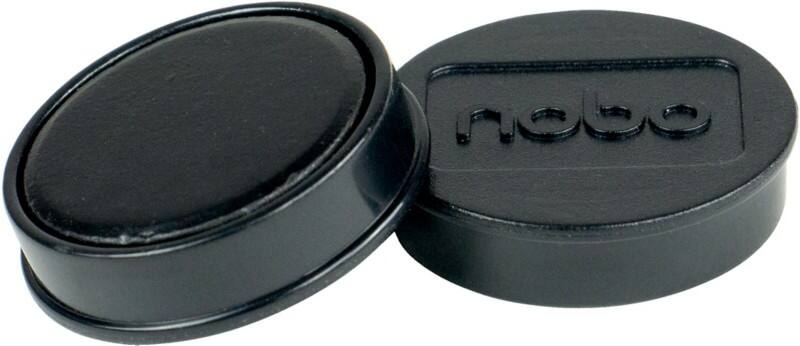 Aimants pour tableau blanc Nobo 1915298 32 mm Rond Noir 10 unités