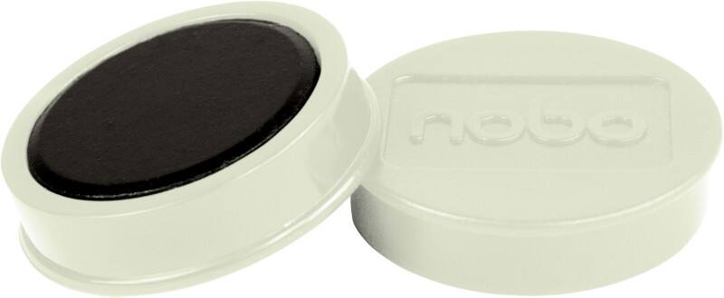 Aimants pour tableau blanc Nobo 1915308 38 mm Rond Blanc 10 unités