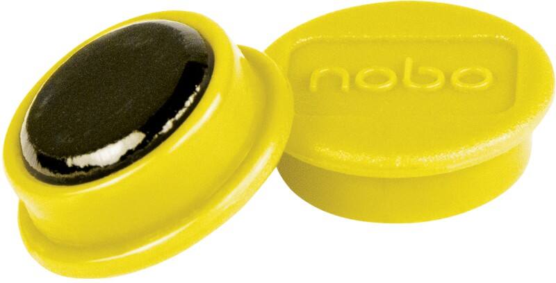 Aimants pour tableau blanc Nobo 1915295 24 mm Rond Jaune 10 unités