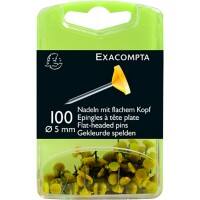 Épingles pour carte Exacompta 5 mm Jaune 100 unités