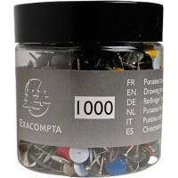 Exacompta Punaises PS (Polystyreen) 9,5 mm Kleurenassortiment Pak van 1000