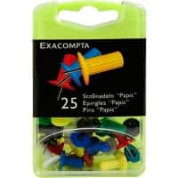 Punaises épingles Exacompta Papic PS (Polystyrène) 10 mm Multicolore 25 unités
