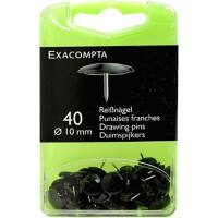 Punaises clous Exacompta PS (Polystyrène) 10 mm Noir 40 unités