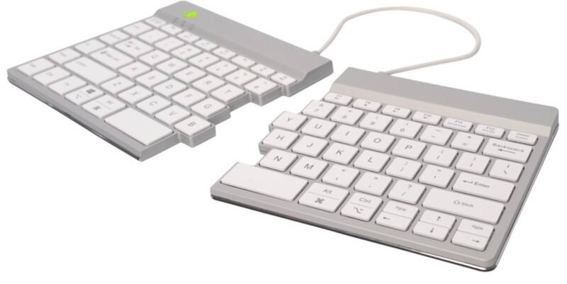 Clavier R-Go Tools Avec fil / Sans fil QWERTY (US) Avec Bluetooth Blanc