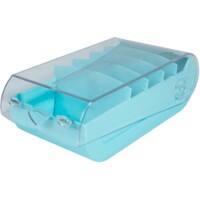 Exacompta Aquarel Kaartenbak A7 Kunststof 900 kaarten Pastelgroen Pak van 8