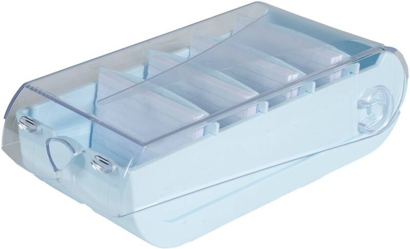 Exacompta Aquarel Kaartenbak A7 Kunststof 900 kaarten Pastelblauw Pak van 8