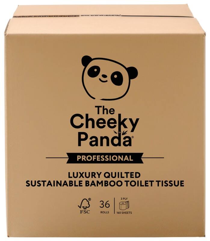 The Cheeky Panda Toiletpapier 3-laags LQTOILT36 36 Rollen à 160 Vellen
