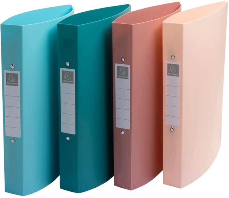 Exacompta Skandi 30 mm Ringband PP (Polypropeen) A4 maxi 2 Ringen Kleurenassortiment 54470E 4 Stuks